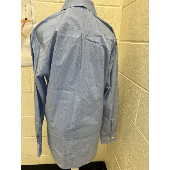 Peter Millar Shirt Mens Med Blue Button Down Striped Diamond Long Sleeve Preppyy - Picture 2 of 12